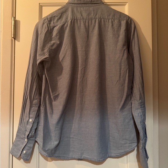 Nili Lotan Light Blue Small Cotton Button-Up Blouse - Picture 4 of 5